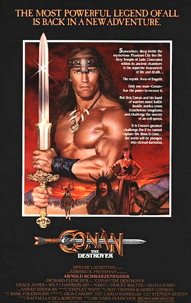 Poster of Conan The Destroyer 1984 English 720p BRRip Full Movie Download