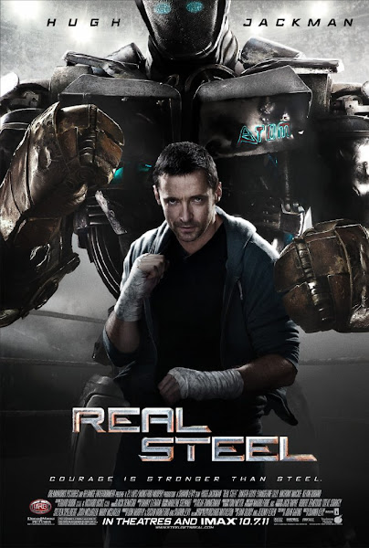 Poster of Real Steel 2011 Hindi 720p BRRip Dual Audio Full Movie Download