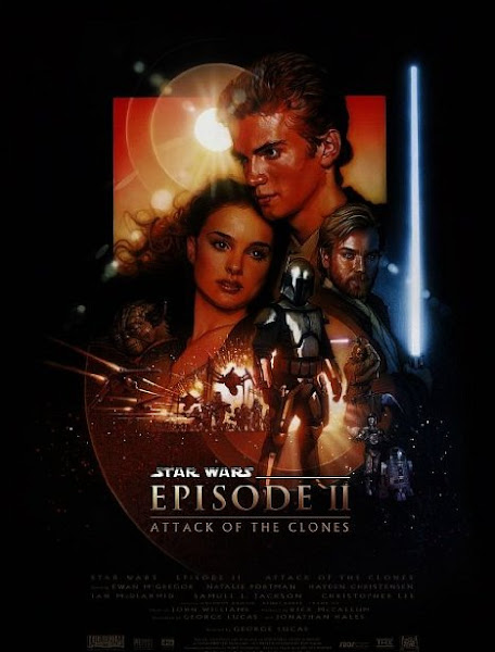Poster of Star Wars Episode II Attack of the Clones 2002 720p Hindi BRRip Dual Audio