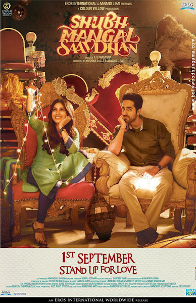 Poster of Shubh Mangal Saavdhan 2017 Full Movie Hindi 720p HDRip ESubs Download