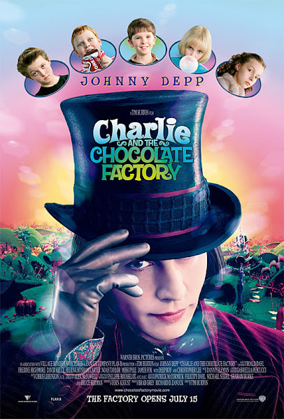 Poster of Charlie And The Chocolate Factory 2005 Dual Audio 720p BluRay With ESubs