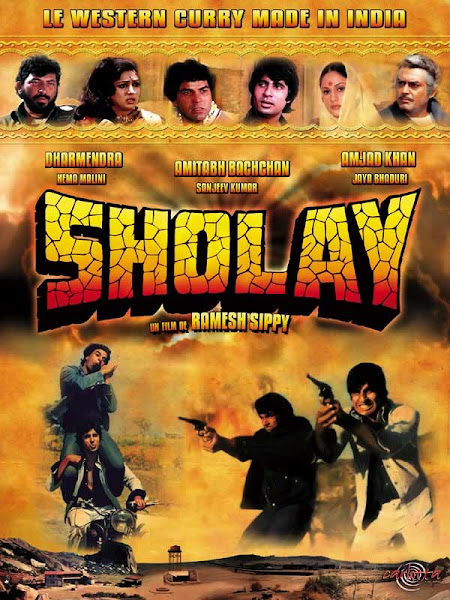 Poster of Sholay 1975 Hindi 720p HDRip Full Movie Download