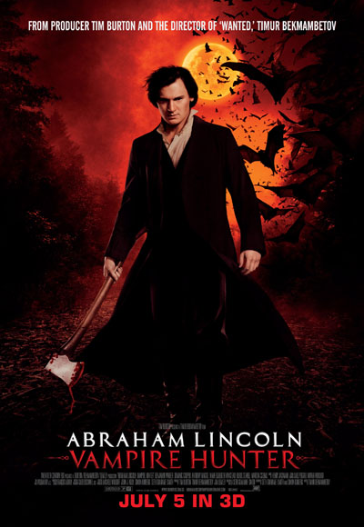 Poster of Abraham Lincoln Vampire Hunter 2012 720p Hindi BRRip Dual Audio
