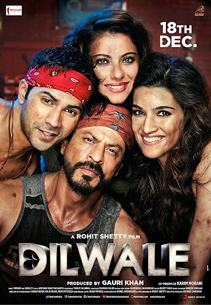 Poster of Dilwale 2015 Full Movie [Hindi-DD5.1] 720p BluRay ESubs Download