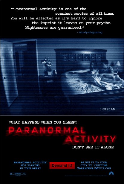 Poster of Paranormal Activity 2007 720p Hindi BRRip Dual Audio Full Movie