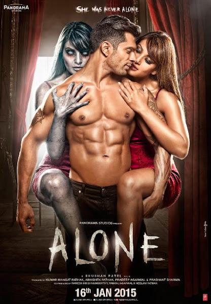 Poster of Alone 2015 720p HDRip Hindi