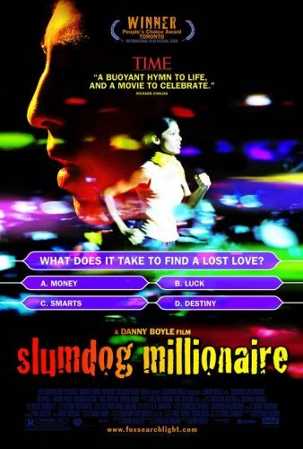 Poster of Slumdog Millionaire 2008 720p Hindi BRRip Full Movie Download